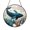 Acrylic 3.5 Inch, variant on Botanical Ocean Moray Eel Suncatcher Round Hanging Panel Present Glass
