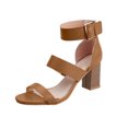 thumbnail image 2 of Sandalias de tacón de bloque con hebilla de cinturón y punta abierta para banquete sexy informal para mujer Wmkox8yii nm4744, 2 of 3