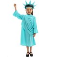 thumbnail image 2 of 2024 Nuevo Día Vestido de Niñas de la Antigua Grecia Estatua de la Libertad Americana para Niños Ropa de Cosplay Túnicas de la Antigua Roma Traje de Halloween, 2 of 5