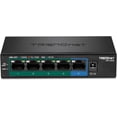 thumbnail image 2 of TRENDnet TPE-TG52 5 Port PoE+ Switch, Unmanaged Gigabit PoE Switch with 10Gbps Switching Capacity, Black, 2 of 5