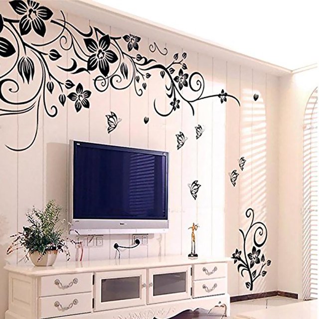 DIY Flowers Mural Decal Art Shop Decoración Para 3D De Pared Tatuajes De Pared Soledad Pegatinas de pared