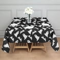thumbnail image 3 of Black Halloween Ghosts and Bats Square Tablecloth,Waterproof Square Table Cover,Wipeable Spillproof Washable Table Cover for Home Kitchen Party Decor 60"x60"(152x152cm), 3 of 6