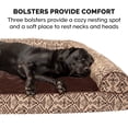 thumbnail image 2 of FurHaven Pet Products Southwest Kilim Memory Top Sofa-Style Pet Bed for Dogs & Cats - Desert Brown, Jumbo Plus, 2 of 13