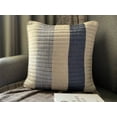 thumbnail image 4 of The HomeCentric Cushion Covers For Chairs, Grey Pack of 2, 18"x18" (45x45 cm) Pillow Covers, Silk Patchwork & Quilted Throw Pillows For Sofa, Striped Pattern Modern Style Easter - Graycie, 4 of 8