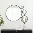 thumbnail image 3 of LuxenHome Circles Black Metal Frame Round Wall Mirror, 3 of 6
