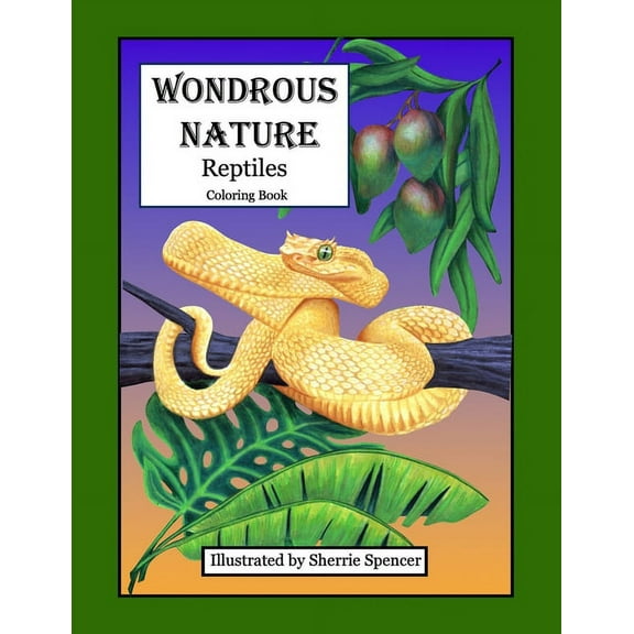 Wondrous Nature Reptiles: Coloring Book, (Paperback)