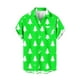 thumbnail image 1 of Mens Manga Corta Botón Abajo Camisas, Navidad Impreso Turndown Cuello Blusa, Top de Moda Casual, 1 of 3