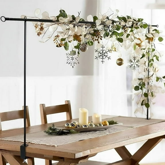 Adjustable Table Arch Hanging Metal Over The Table Rod Stand Easy to Install Use Adjustable Table Arch Hanging Safe Secure Over The Table Rod Stand Suitable for Parties