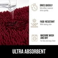 thumbnail image 4 of Bath Rug 24x17, Thick Soft Absorbent Chenille, Rubber Backing Quick Dry Microfiber Mats, Machine Washable Rugs for Shower Floor, Bathroom Runner Bathmat Accessories Decor, Burgundy, 4 of 6