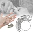 thumbnail image 3 of Medidor de anillos profesional, escalas de anillos reutilizables, medidor de acero inoxidable para hombres y mujeres, 3 of 9
