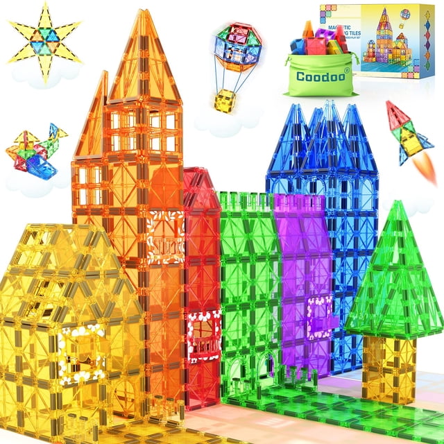 Azulejos magnéticos de construcción Coodoo Kids Toys 60 unidades a partir de 3 años