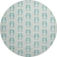 thumbnail image 2 of Addison Rugs Mayfield Washable Coastal Seahorses Aqua Round Rug, 8' x 8', 2 of 5