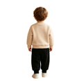 thumbnail image 3 of Baby Boys Girls Clothes Halloween Outfit **Little Boo Letter & Ghost Print** Fuzzy Sweatshirt And Pants 2 Piece Set,18-24M, 3 of 5