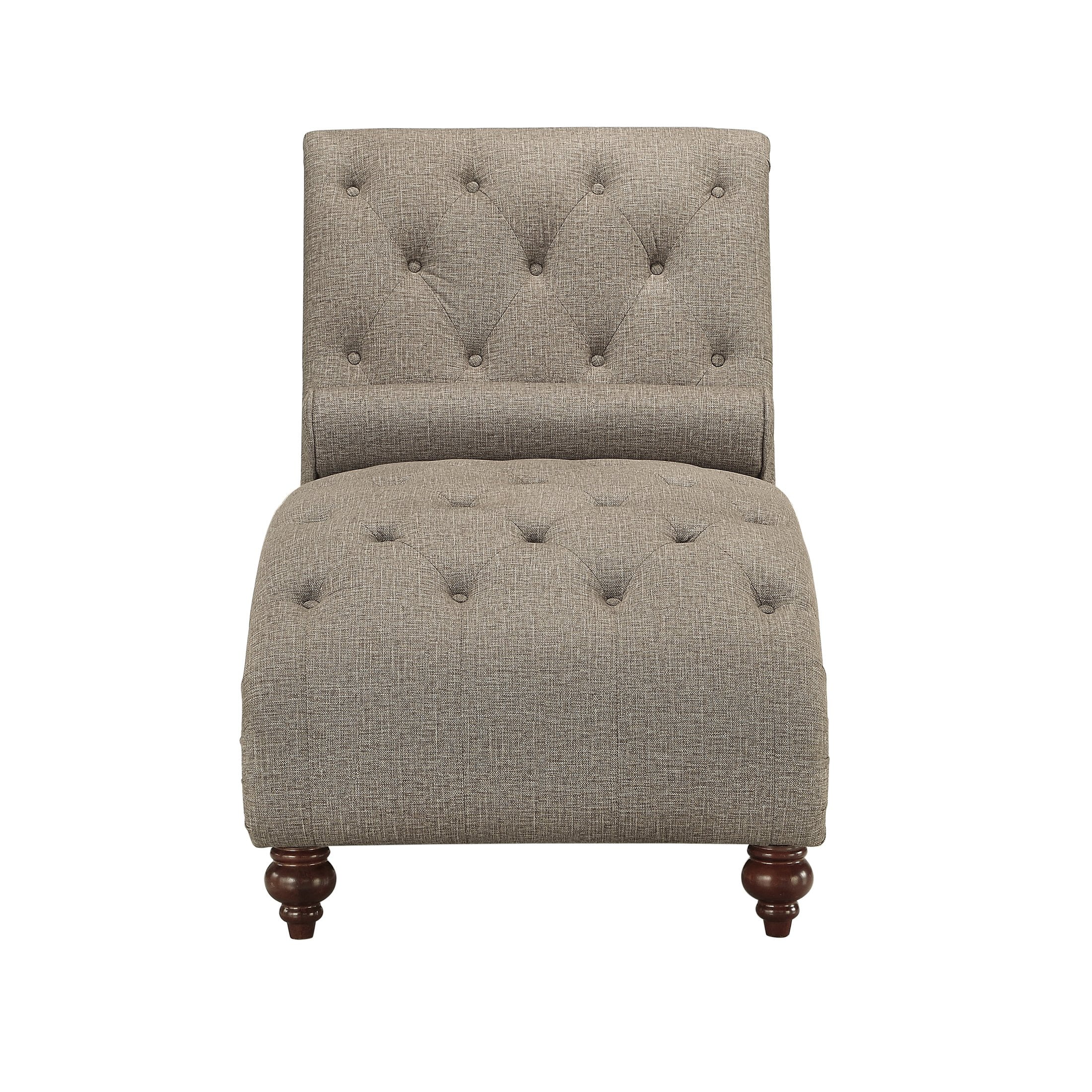 OakvillePark Gearhart Tufted Microfiber Chaise Lounge, Brown