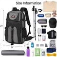 thumbnail image 6 of Lightweight Hiking Backpack 40L Large Capacity Water Resistant Backpack Daypack for Camping Travel Outdoor Men and Women,Grey,BP8015, 6 of 10