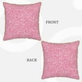 thumbnail image 3 of Kll Glitter Pink Decorative Throw Pillow Covers Velvet Soft For Couch Sofa Bedroom Living Room Outdoor -16"X16", 3 of 8