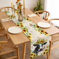 thumbnail image 3 of Farmhouse Cow Table Runner - 36 Inch Long, Kitchen Dining Table Runner Dresser Scarves, Pastoral Vintage Sunflower Botanical Floral Farmhouse Decor for Coffee Tables Wedding Party Banquet, 3 of 8