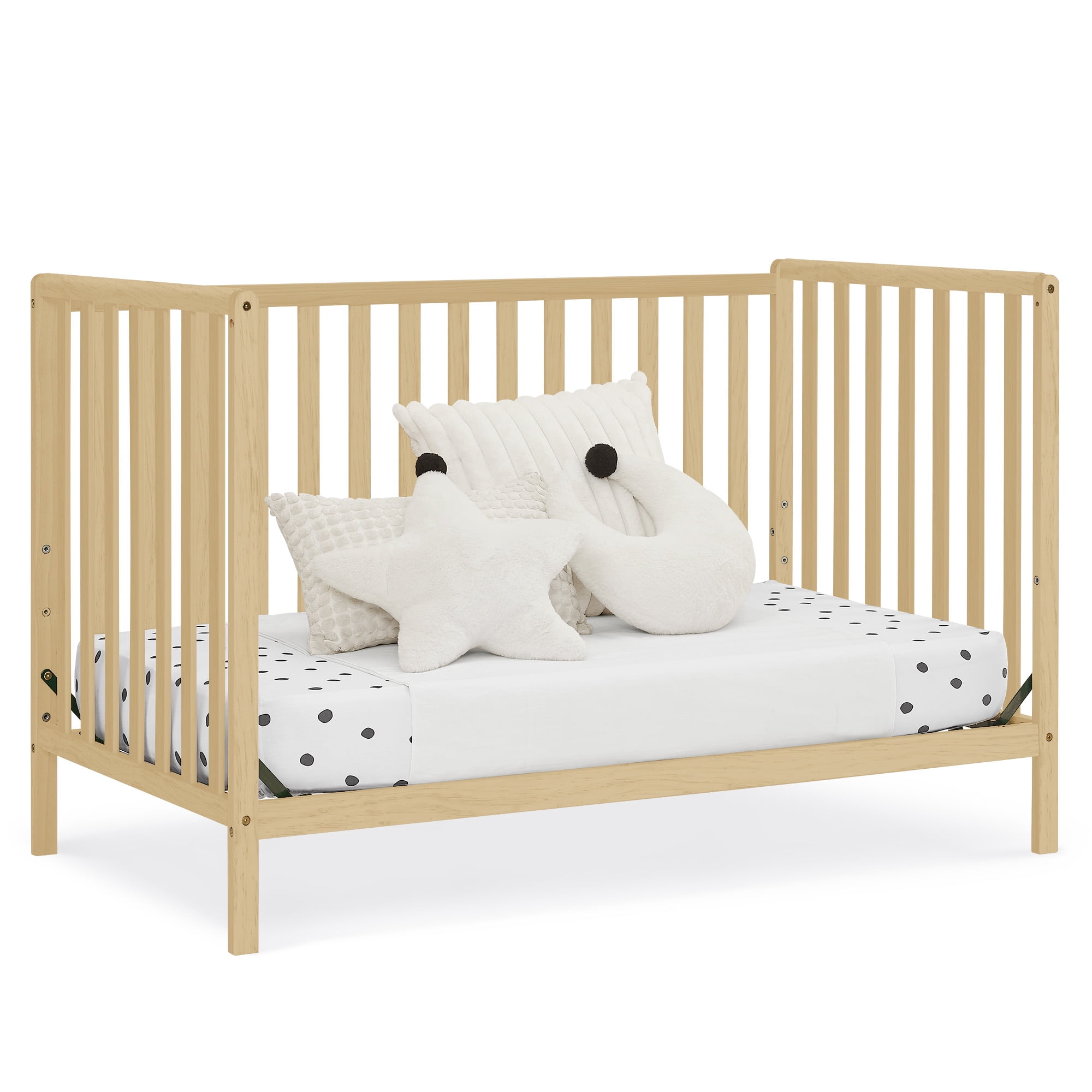 Delta Children Heartland 4-in-1 Convertible Crib - Greenguard Gold Certified, Natural Pine
