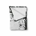 thumbnail image 2 of Movie Theater Soft Flannel Fleece Blanket, Grungy Illustration of Film Strip with Ornamental Stars Cinematography, Cozy Plush for Indoor and Outdoor Use, 60" x 80", Black White Ruby, by Ambesonne, 2 of 6