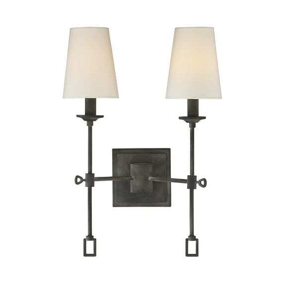 Lorainne 2-Light Wall Sconce in Oxidized Black