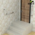 thumbnail image 2 of Brushed Nickel Angled Grab Bar 16 Inch, Zepolu Stainless Steel L-Shaped Safety Grab Rail, Bathroom Mobility Aid Handrail, Wall Mounted Balance Support Assist Shower Handle for Senior Elderly Handicap, 2 of 14