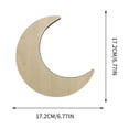 thumbnail image 3 of Celestial Wooden Wall Decor Set, Natural Unfinished Wood Moon and Star Cutouts with Smooth Edges, Paintable Wall Pieces for Bedroom, Reading Corner, Photo Backdrop and Party Display, Style B, 1 Set, 3 of 5
