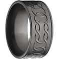 thumbnail image 3 of 10mm Flat Black Zirconium Ring with a Milled Celtic Design, 3 of 3
