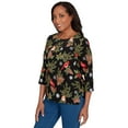 thumbnail image 3 of Alfred Dunner Womens Petite Cardinals And Pinecones Embellished Top, 3 of 4