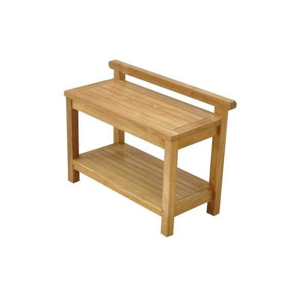 Grade-A Teak Wood Hamburg Shower Seat 24" Outdoor Patio Stool Bench