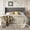 Dark Gray, variant on Frostbloom King Size Platform Bed Frame, Linen Upholstered Wingback Headboard, Beige