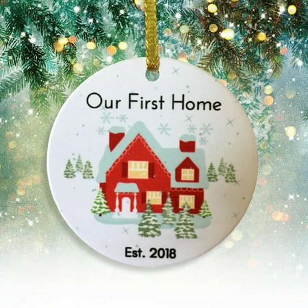 our first christmas new home 2018 dated xmas ornament newlywed