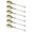 Gold, variant on Set Of 6 Decorative Dessert Spoons Acrylic Crystal Handle Zincs Alloy Kitchen Mixing Tool for Cocktails Coffee Stirring