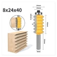 thumbnail image 2 of 8mm Handle Multi-tooth Tenon Cutter Woodworking Line Cutter Slotting Cutter Woodworking Milling Cutter Splicing Cutter Wavy Mult ,Repetitive Accuracy, 2 of 7