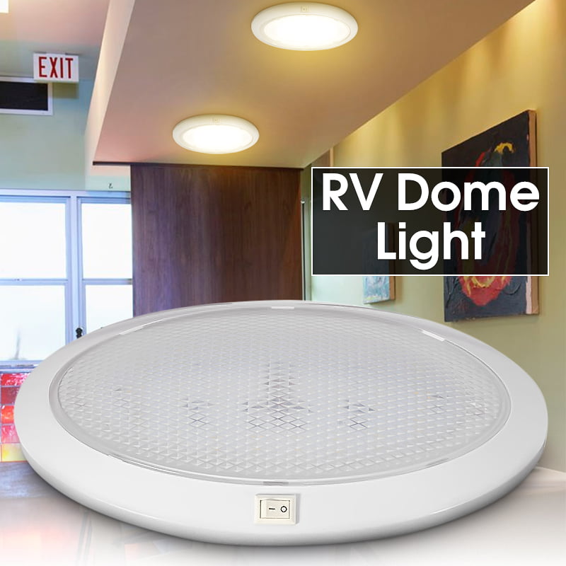 12v Led Rv Ceiling Dome Light Interior Lighting For Caravan Trailer Boat With Switch Single Com - 12 Volt Ceiling Light For Rv