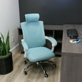 thumbnail image 5 of Elama Full Back Mesh Adjustable Office Chair with Headrest in Blue with White Frame, 5 of 5