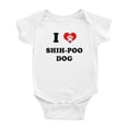 thumbnail image 1 of I Heart Shih-Poo Dog Funny Cute Baby Bodysuits, 1 of 5