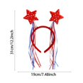 thumbnail image 3 of 4th of July Headband Independence Day Hair Accessories, Patriotic America USA Flag Red White and Blue Star Party Hair Decoration, Cute Elastic Hair for Women Girls Kids, 3 of 6