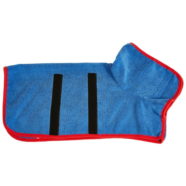 Dog Bath Robe, 31.1 inch Dog Robe, Dog Towel Robe, Quick-drying Design, Super Absorbent, for After Bath, Dog Bath Supplies, Blue, L