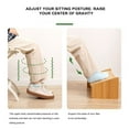 thumbnail image 1 of Ruiboury Wood Under Desk Footrest Adjustable 3 Height Position Step Stool Ergonomics Smooth Foot Rest Household for Home Pure Color Low style, 1 of 6