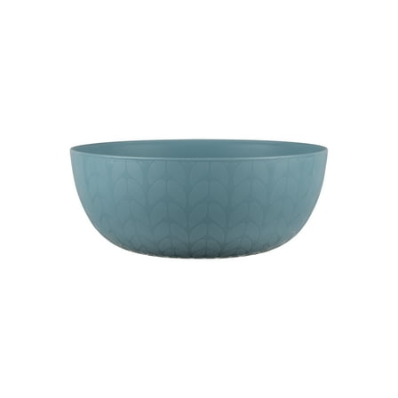 Mainstays - Light Blue Round Plastic Cereal Bowl, Interwoven Braided Etched, 38-Ounce