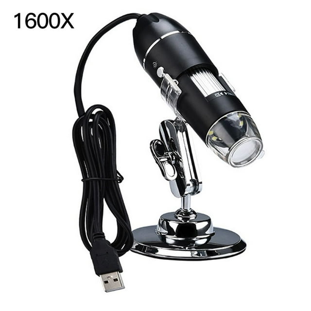 Digital USB Microscope 8 LED Adjustable Endoscope Camera Electronic Stereo Magnifier 1600X