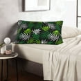 thumbnail image 6 of Gukieu Tropical Leaves1 Print Plush Pillow Cover, Hidden Zipper Pillow Protector without Pillow Core, Suitable for Bedroom, Office, Car Decoration-20"x30", 6 of 6