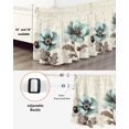 thumbnail image 3 of Victorian Style Bed Skirt Queen Size 18" Drop Vintage Blue Flowers Broccoli Ruffled Wrap Around Bed Skirts Adjustable Elastic Bedskirt Dust Ruffle for Queen Size Bed, 3 of 7