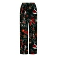 thumbnail image 7 of Christmas Flannel Pajama Pants Women Elastic Waist Holiday Print Wide Leg Lounge Bottoms with Pockets Winter Warm Cozy Sleepwear Pj Pants, 7 of 7