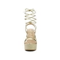 thumbnail image 6 of BLISSFUL STEP Women's Espadrilles Platform Wedges Heeled Lace Up Sandals, 6 of 7