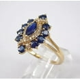 thumbnail image 3 of 2.10Ct Marquise Cut Lab-Created Sapphire Engagement Ring 14K Yellow Gold Plated, 3 of 5