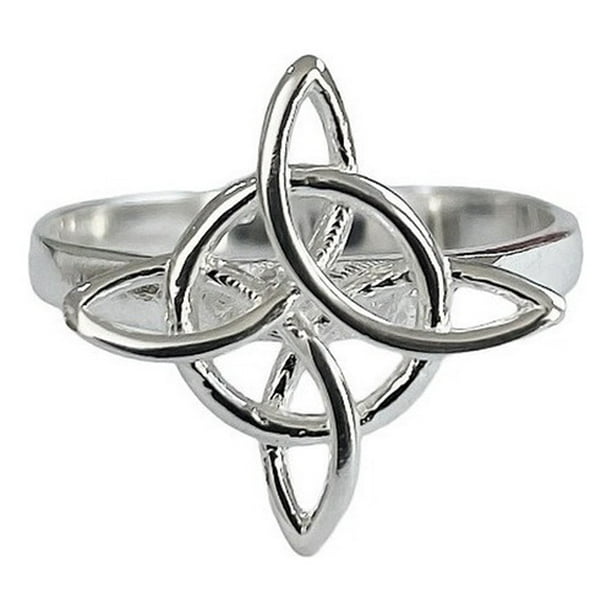 Anillo De Boda Celta Plata Anillo De Boda Celta De Plata Esterlina 925 – Banda Ancha Con Nudo Tejido, Tallas 7-12 Anillo Plata 925 Nudo Tejido