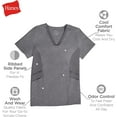 thumbnail image 5 of Hanes Women's Scrubs Healthcare Top, Moisture-Wicking Stretch Scrub Shirts, Ribbed Side Panels, 5 of 5