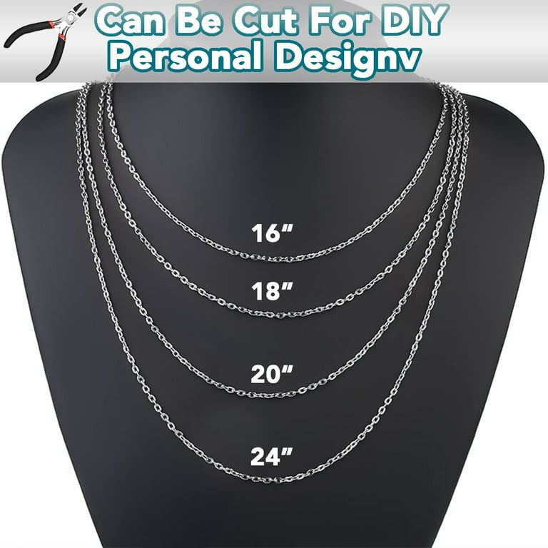  36 Pack Necklace Chain Bulk for Jewelry Making, Cridoz Necklace  Jewelry Making Chains Silver Plated Necklace Chains for Necklace Jewelry  Making, 1.2 mm (20 Inches) : Arts, Crafts & Sewing
