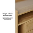 thumbnail image 6 of Walker Edison Mid-Century Modern 2-Drawer Wood Nightstand, Natural Pine, 6 of 16